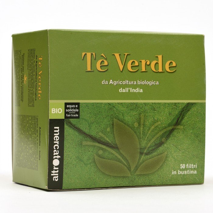 tè verde bio dall'india 50 filtri
