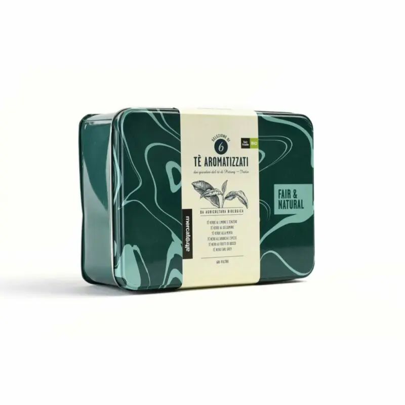 tè aromatizzati - bio scatola latta 6 gusti x 10 bustine - immagine 3